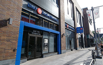 front of the Bank of Montreal branch at TD Place