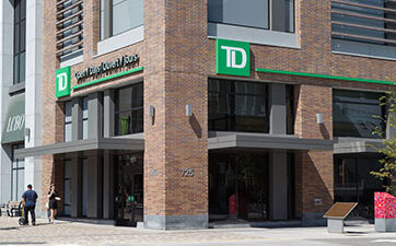 front store of the TD Bank branch at TD Place