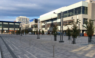 Image of Aberdeen Square facing the Cineplex cinema at TD Place