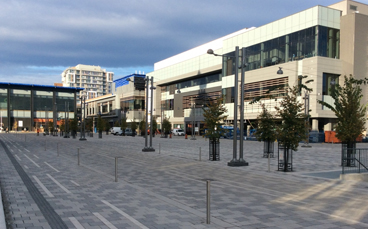 Image of Aberdeen Square facing the Cineplex cinema at TD Place