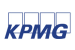 KPMG Logo in blue and white