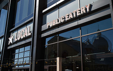front of Local restaurant at TD Place