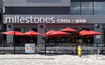 Image of Milestones restaurant front door at TD Place