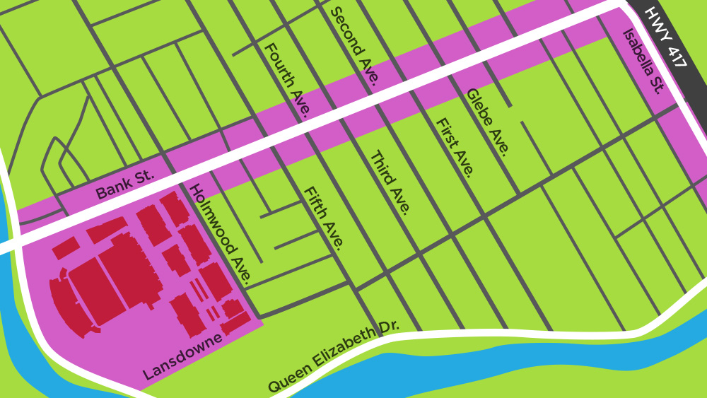 Map of the Glebe