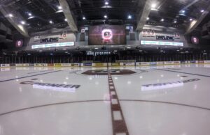 Image of the arena from ice level center ice at TD Place