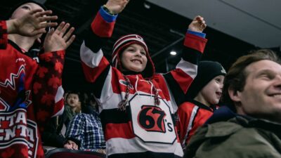 Image of a Young ottawa 67's fan