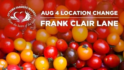 Image promoting the Ottawa Farmers Market location change