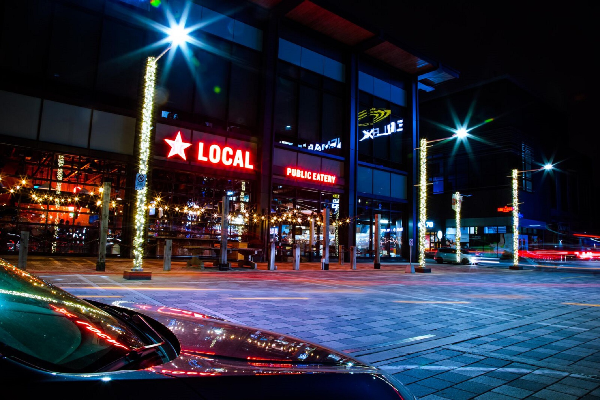 local Restaurant at night at TD Place