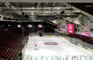 empty arena at TD Place from the west side
