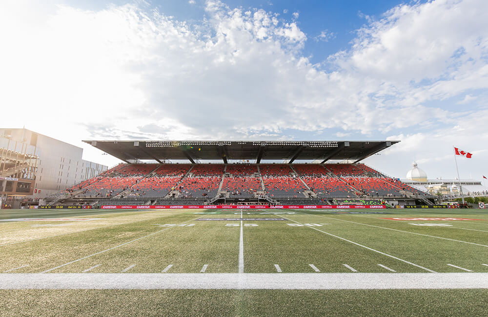 Image of the North side Stands from the south side center field