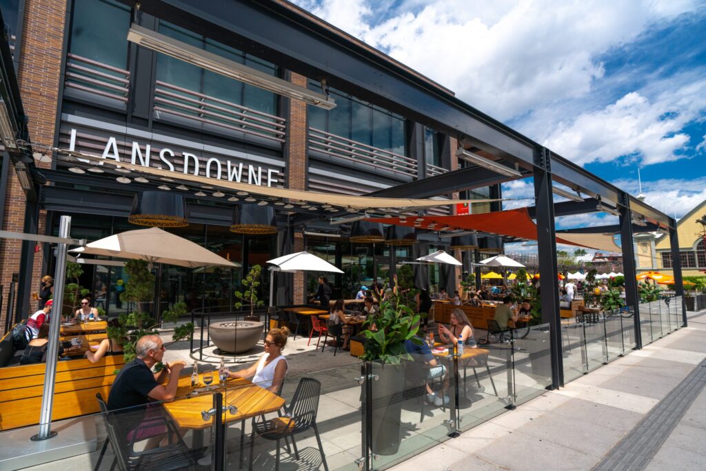 Image of the Milestones restaurant patio at TD Place