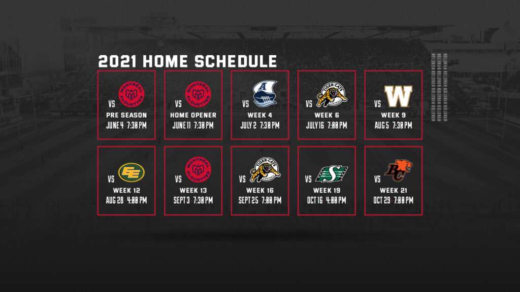 Graphic image promoting the REDBLACKS 2021 Home schedule announcement
