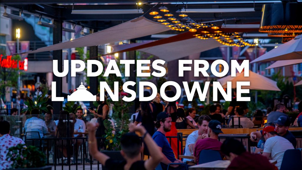 Image of patios at Lansdowne promoting the Updates from Lansdowne