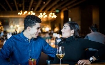 Couple having dinner at Lansdowne