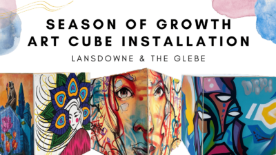 Season of Growth Art Cube installation
