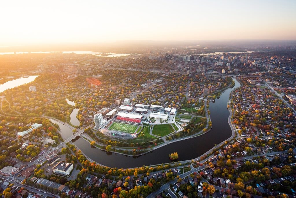 TD Place and Lansdowne birds view image
