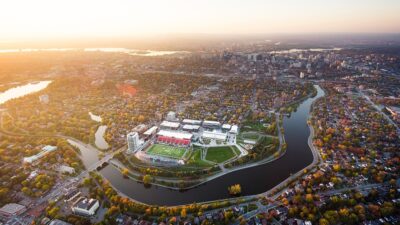 TD Place and Lansdowne birds view image