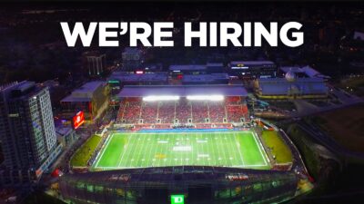 Graphic that says We're Hiring