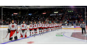 Ottawa 67's players at The Arena at TD Place