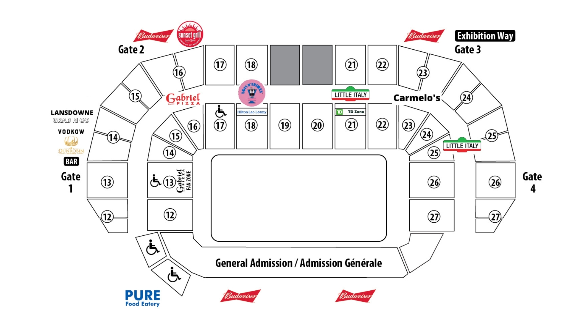 Arena Concessions Map