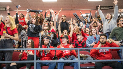 Game fans at a Basketball game