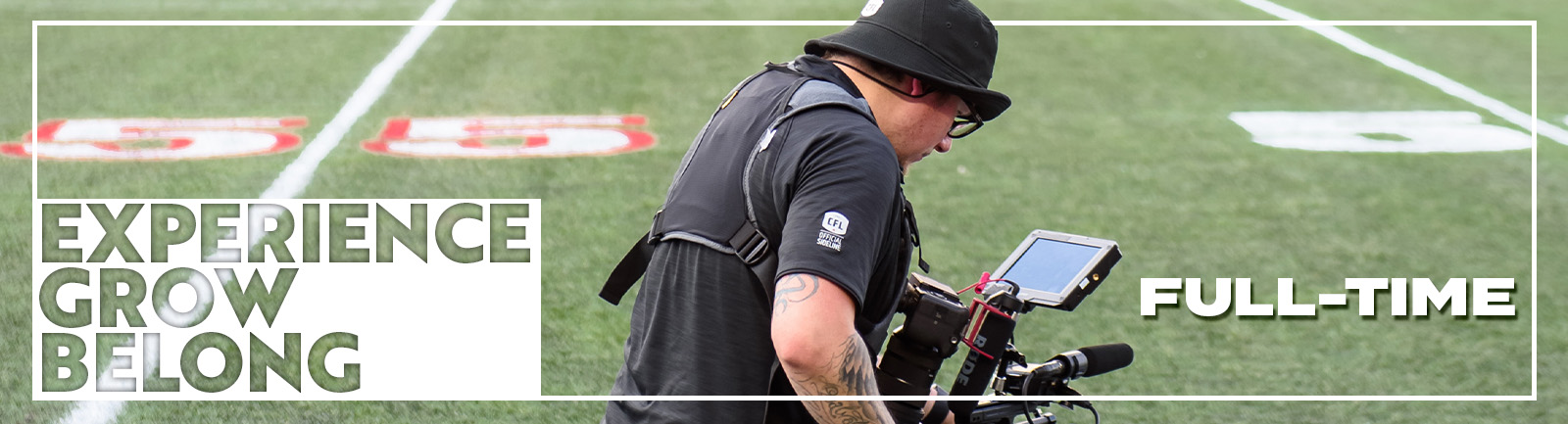 OSEG Full-Time camera man at The Stadium at TD Place