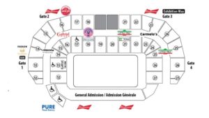Map with the Concessions at The Arena