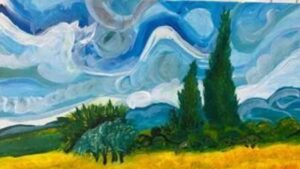 Vincent Van Gogh Wheat Field Painting