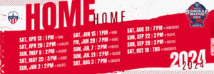 Atletico Ottawa 2024 Schedule for home games at TD Place