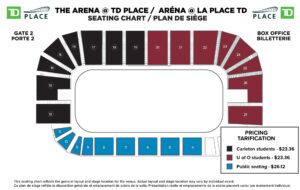 Colonel By Classic seating map at TD Place