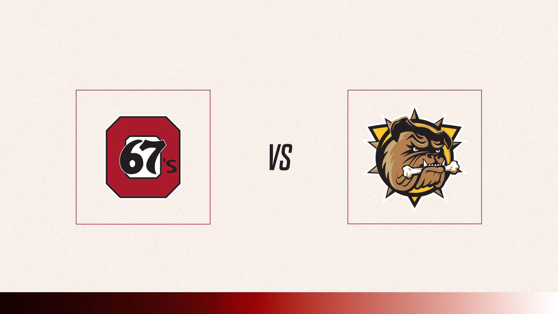 67's Vs. Brantford Bulldogs