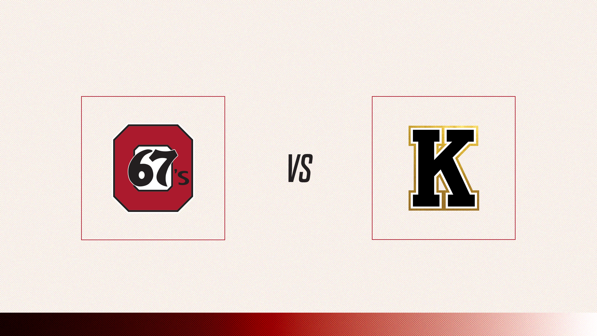 67's Vs. Kingston Frontenacs